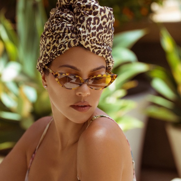 ISO AQUIS x POOSH LEOPARD PRINT HAIR TURBAN - Picture 1 of 2